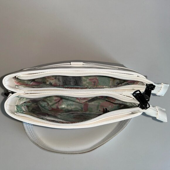 Lug Double Dip Satin Luxe VL Crossbody Bag Metallic Diamond White - Picture 7 of 11